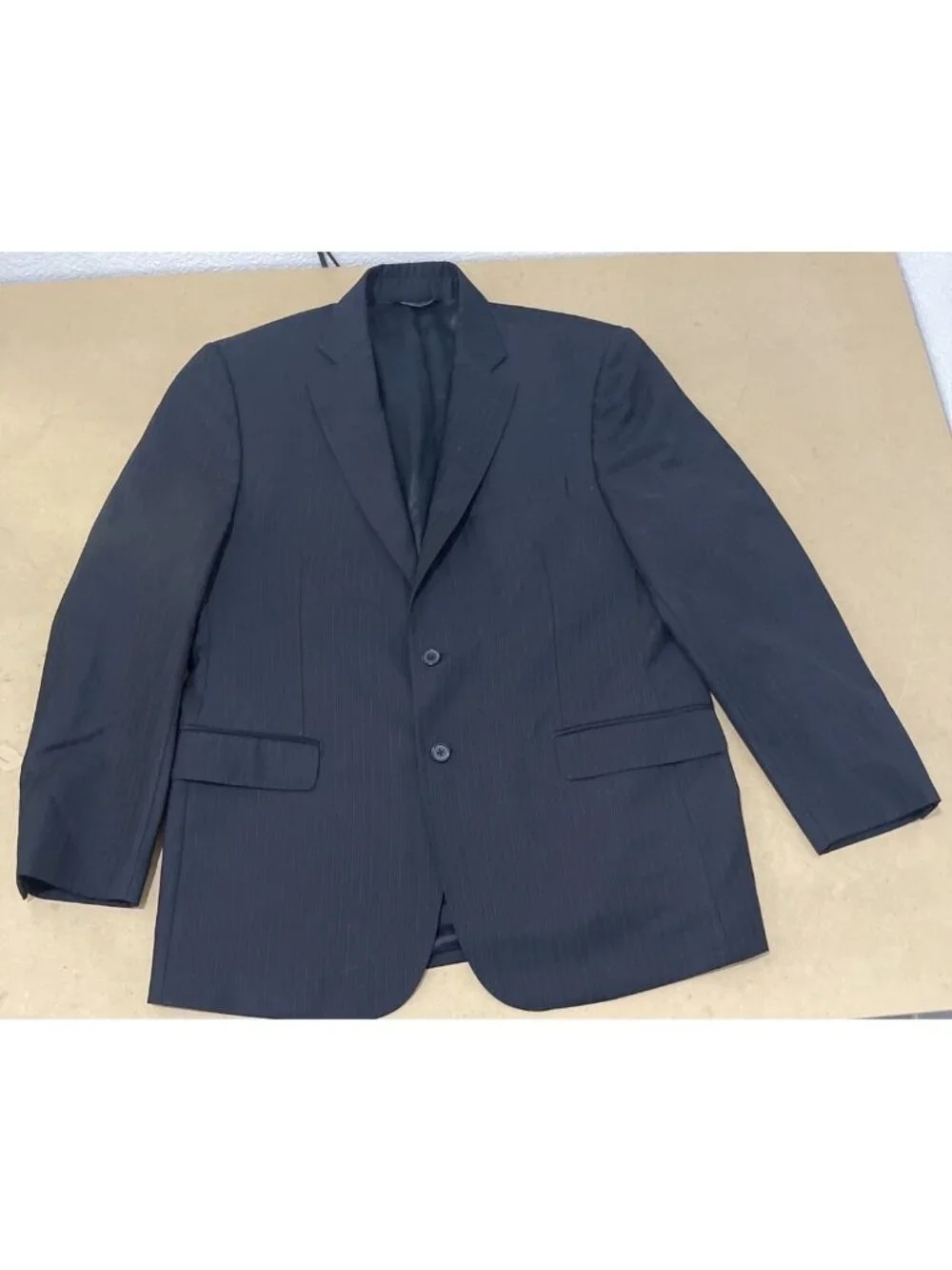 Ermenegildo Zegna Traveller Wool Silk Sport Coat Blazer Black Striped Mens 42R